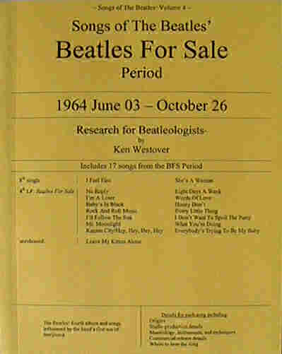 Photo of cover of Songs of The Beatles For Sale Period